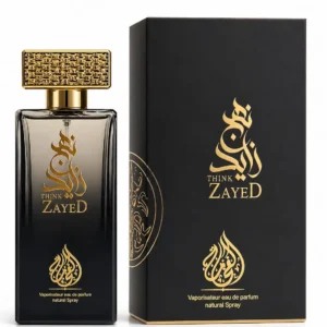 Think Zayed Eau de Parfum bottle by Al Fakhama Al Malakia